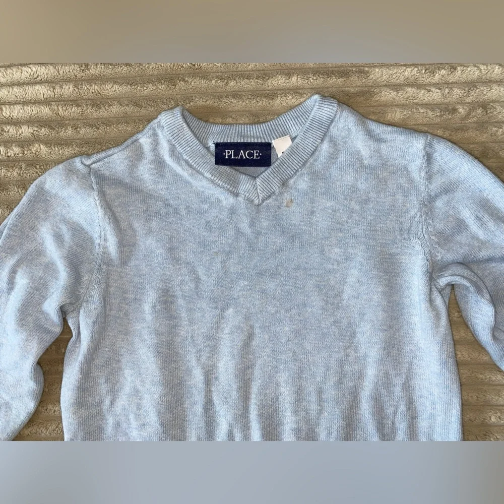 ✨ The Children’s Place Light Blue Cotton Sweater (Size 5/6) 🧼👕